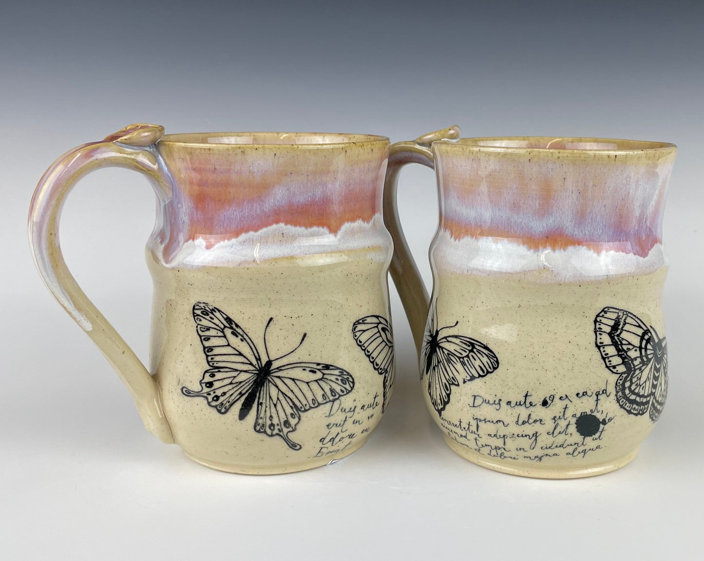 Set of 2 Butterfly Mugs